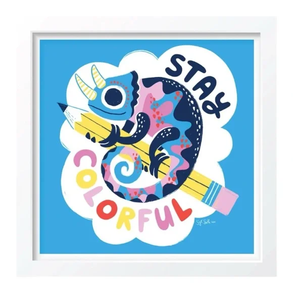 Sylvia Draws Chameleon Art Print - Picture 1 of 4
